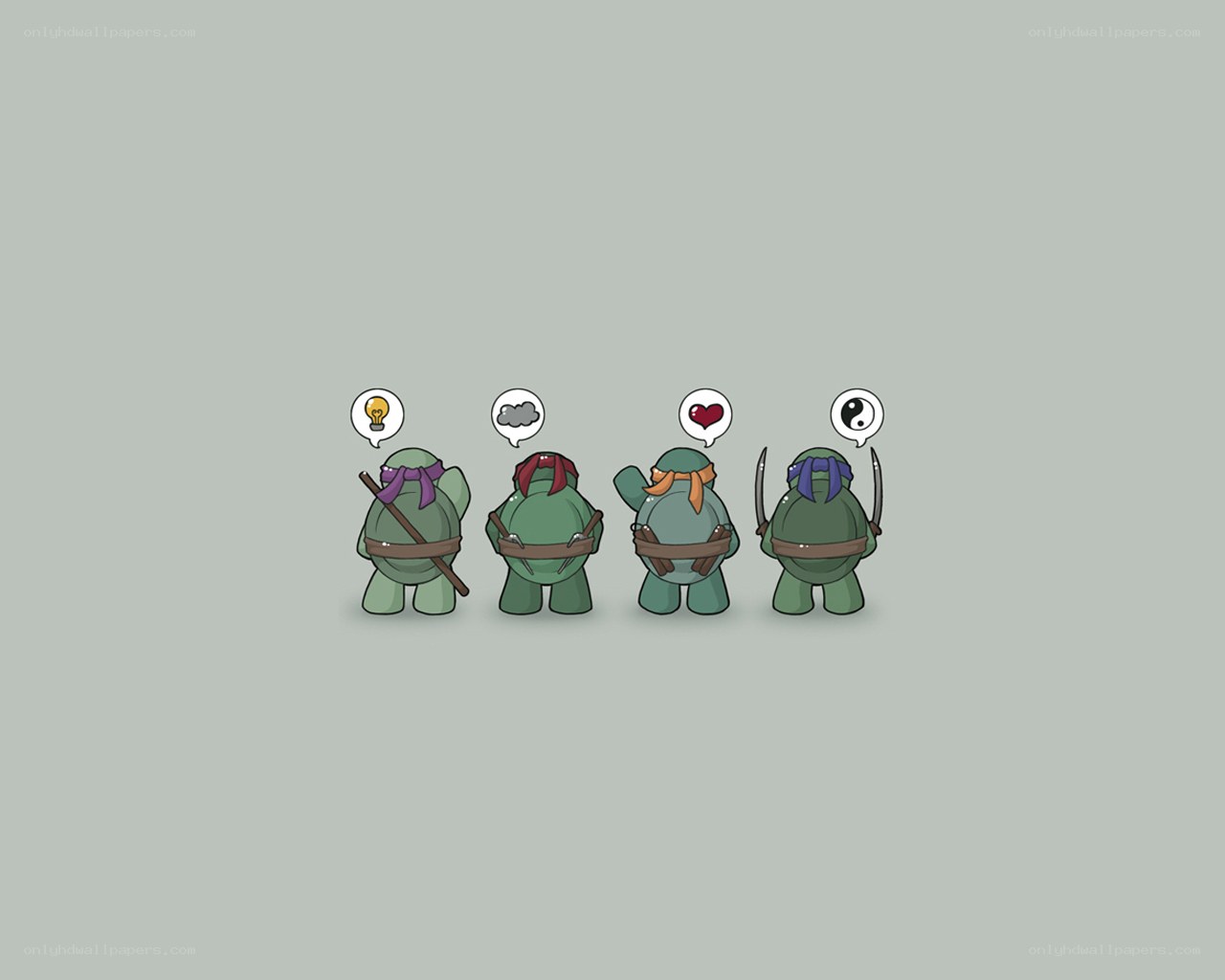 Turtles in a row