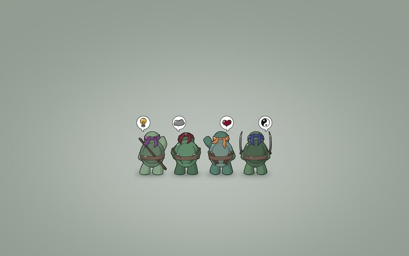 Turtles in a row
