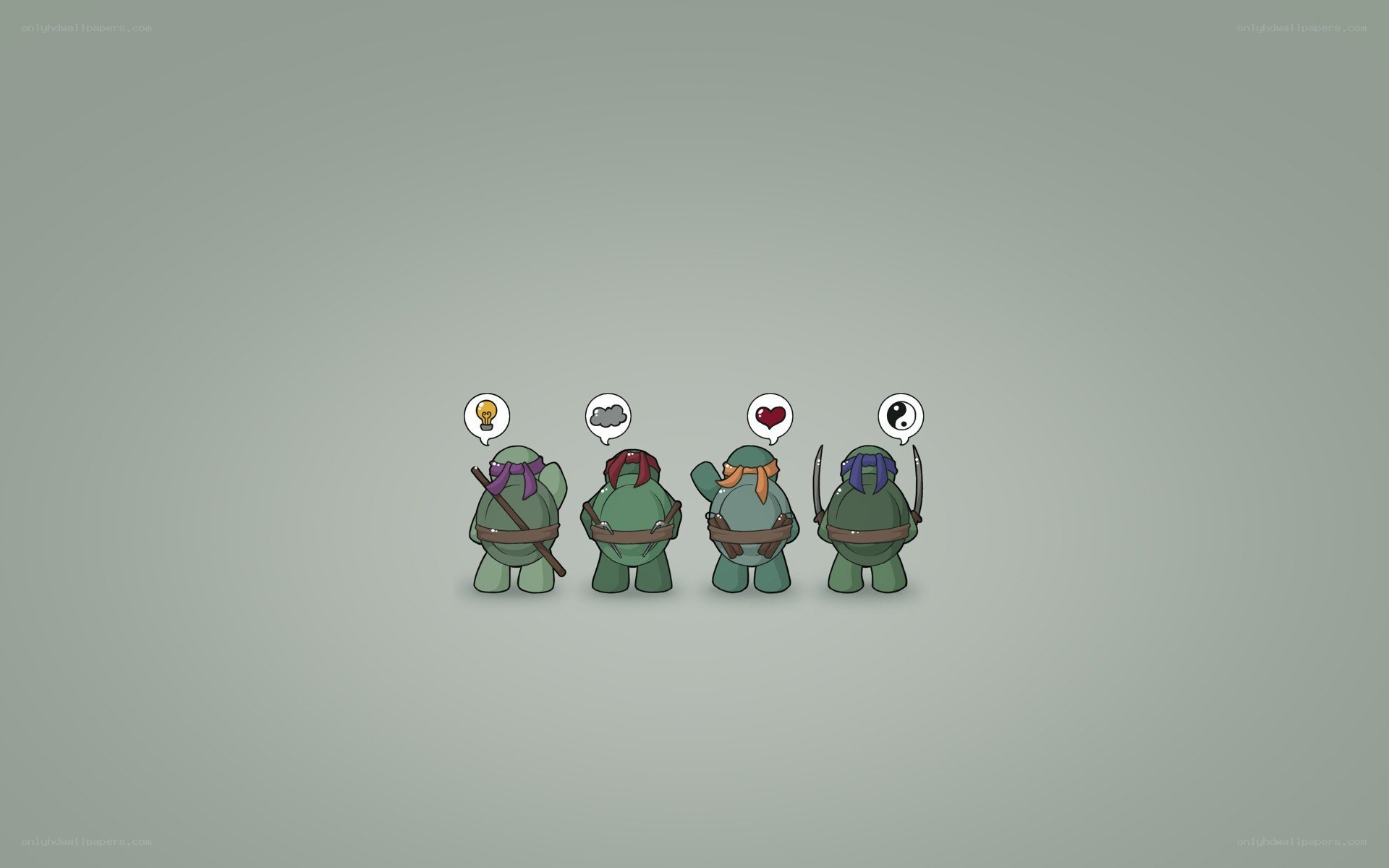 Turtles in a row