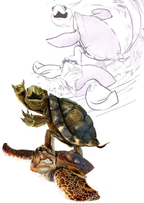 turtles in motion concept art