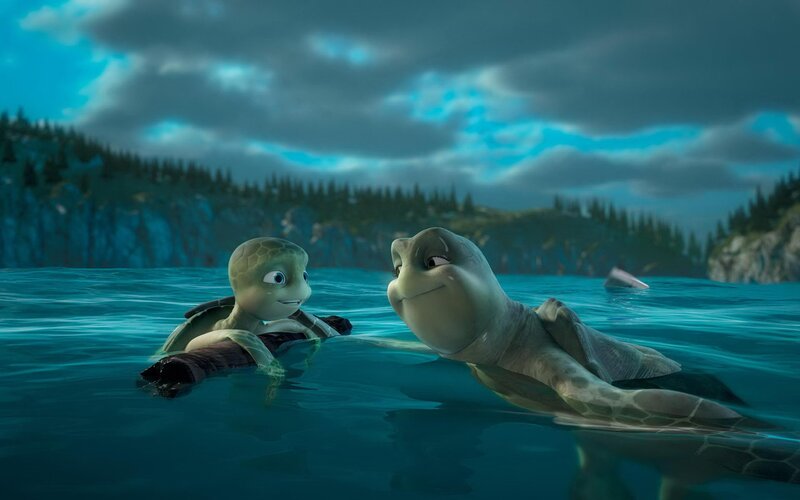 turtles in the ocean