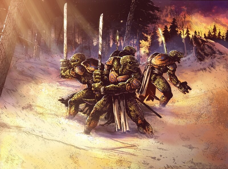 Turtles in the snow