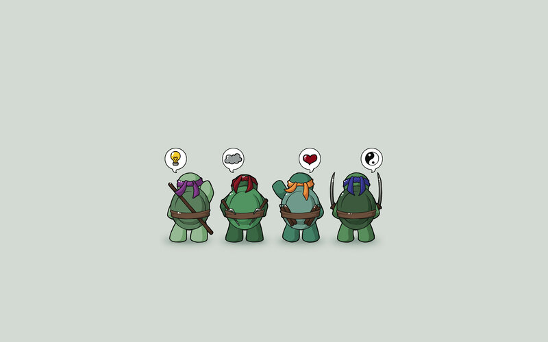 Turtles with thought bubbles