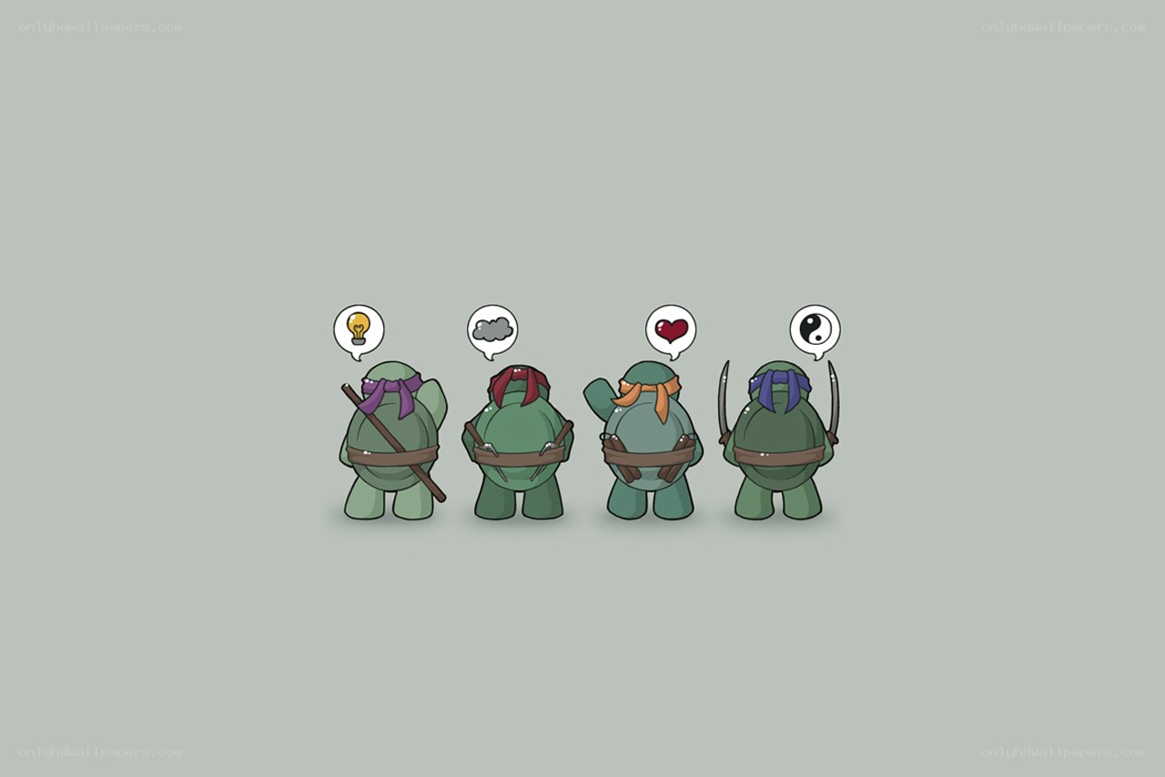 Turtles with thought bubbles