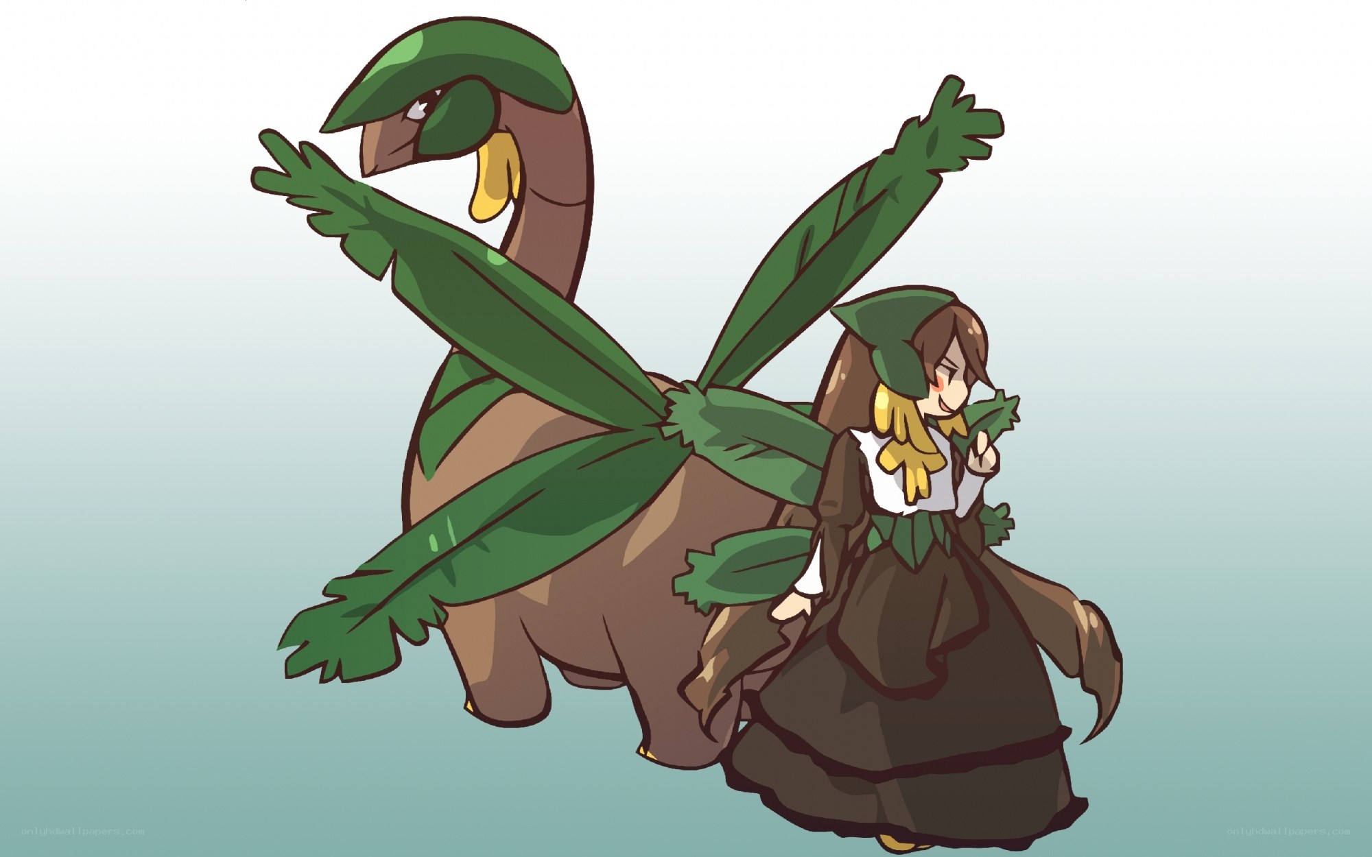 Turtwig and trainer illustration