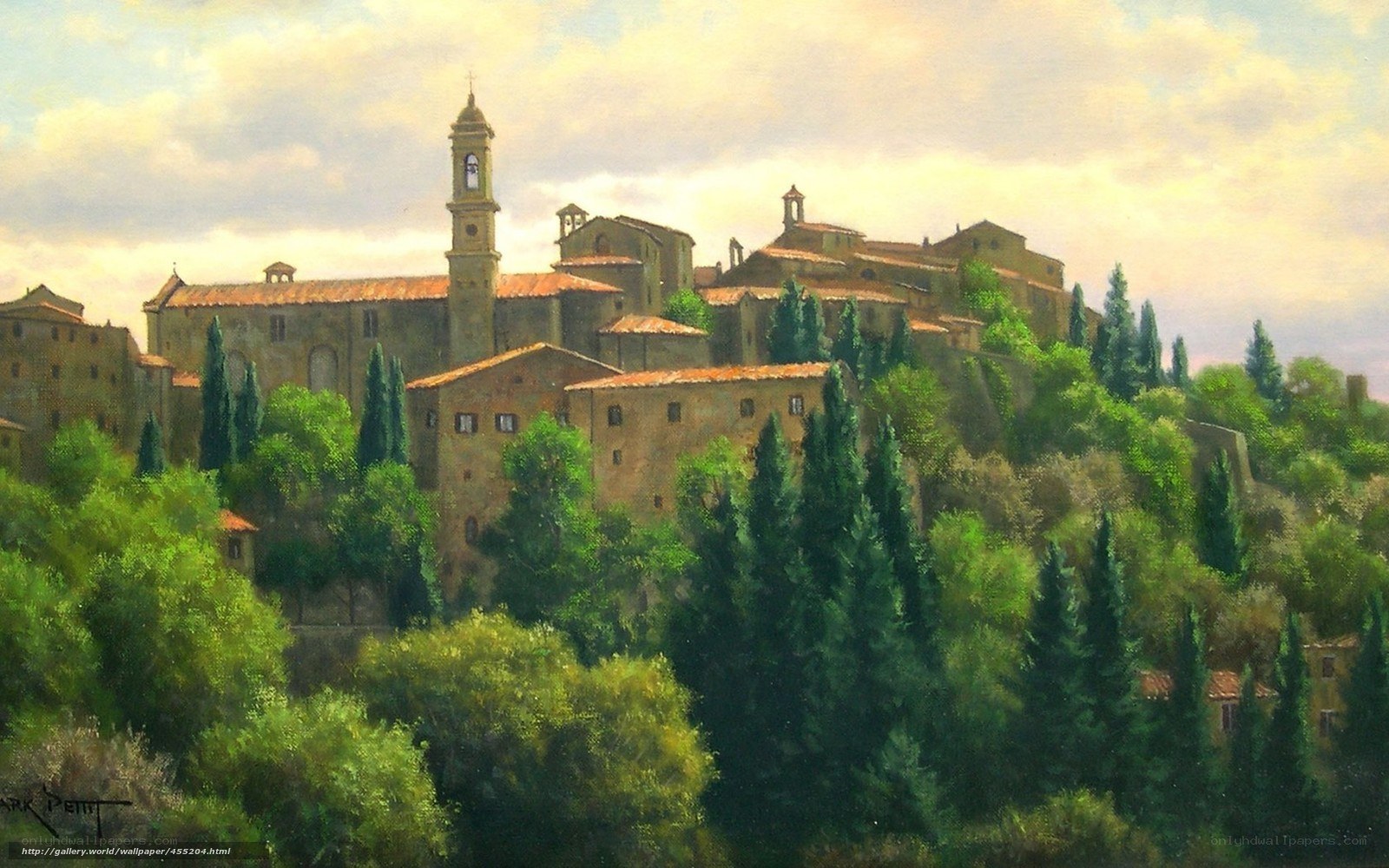 Tuscan hill town landscape
