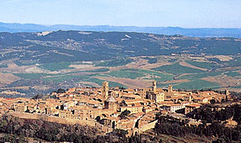 Tuscan hill town view