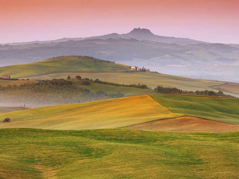 Tuscan hills at dawn