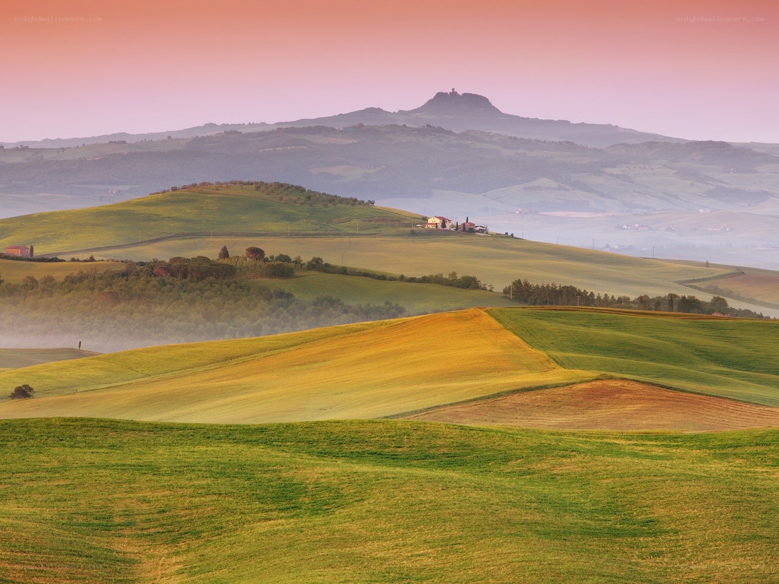 Tuscan hills at dawn