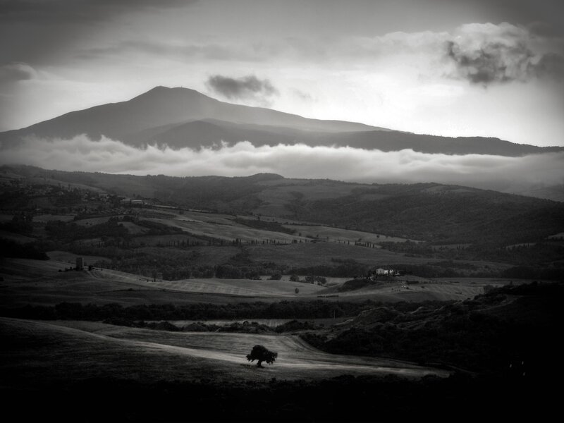 Tuscan hills at dawn