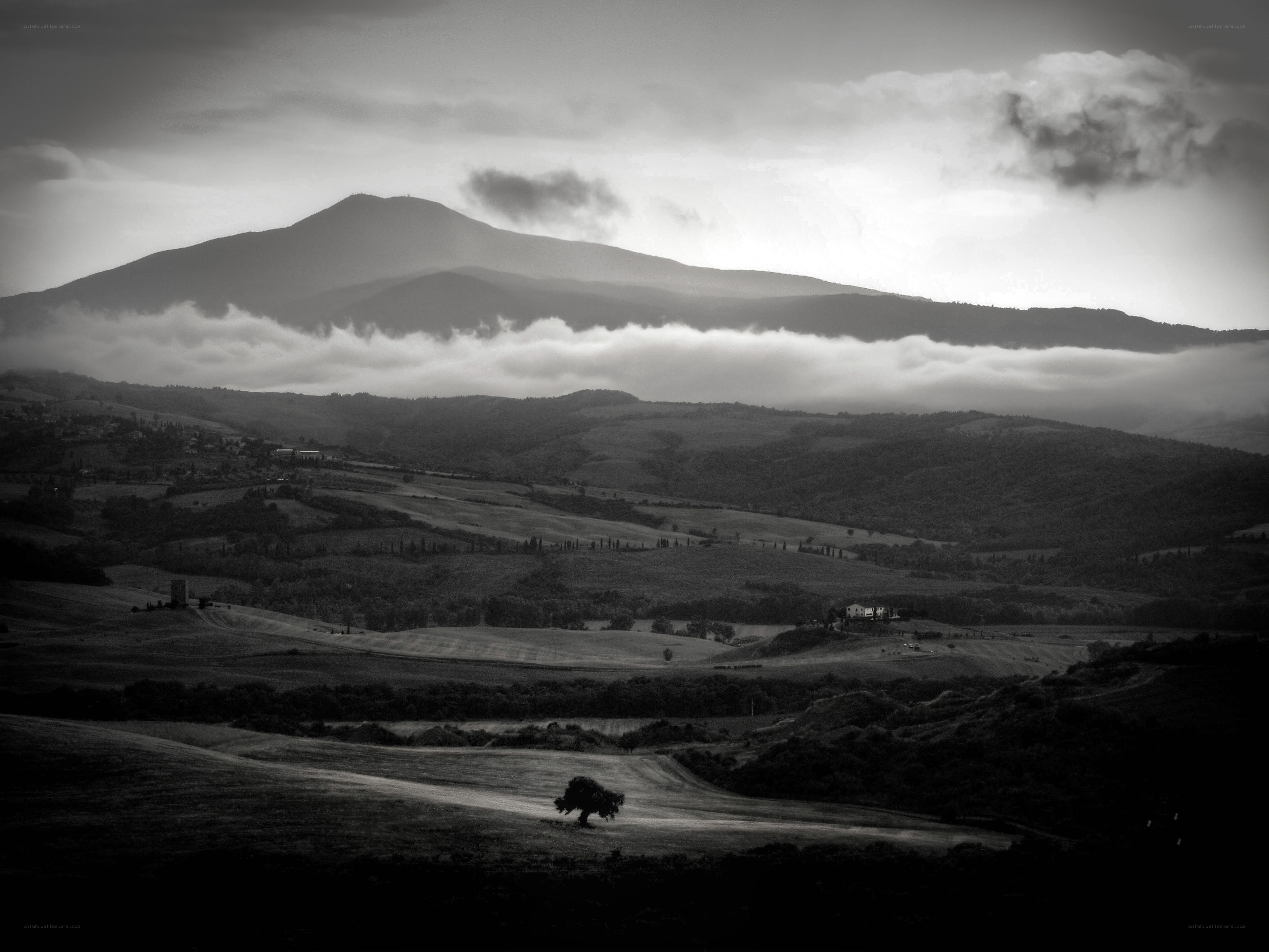 Tuscan hills at dawn