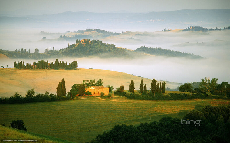 Tuscan hills at dawn