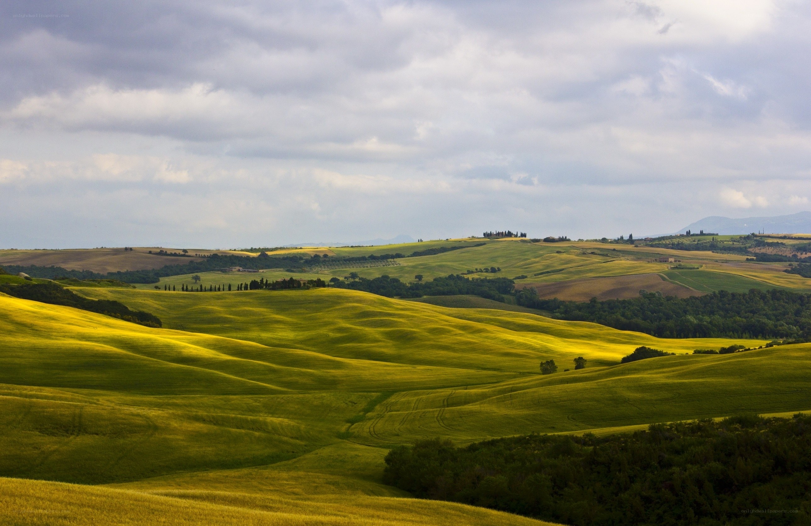Tuscan hills at sunset