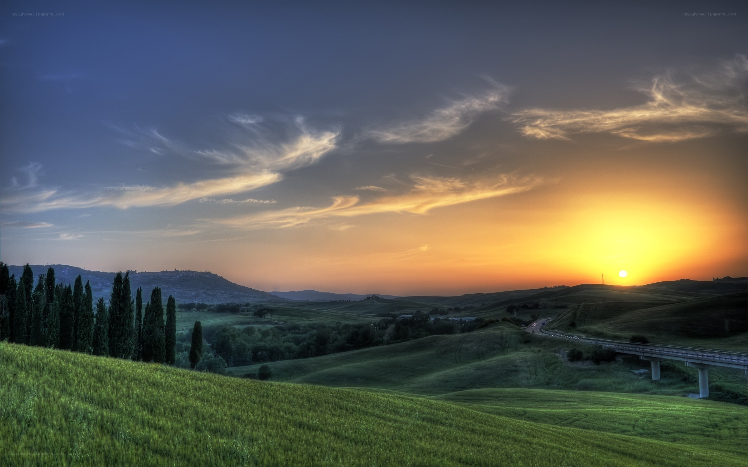 Tuscan Hills at Sunset