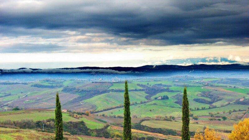 Tuscan Hills Landscape — Green, Dramatic