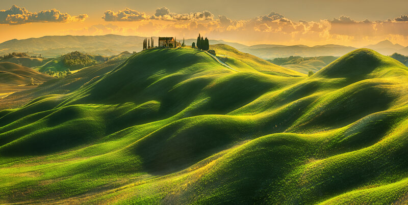 Tuscan Hillside Villa — Green