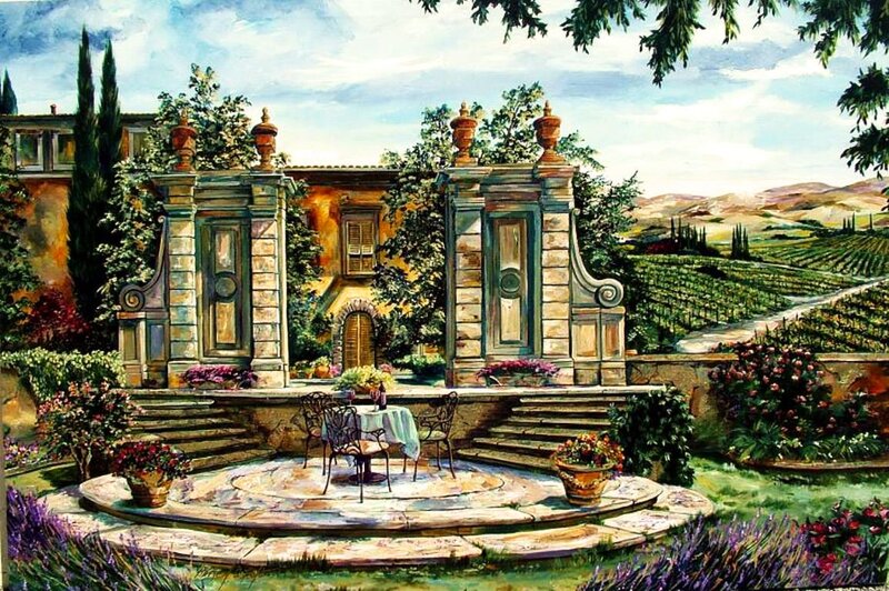 Tuscan Villa Garden