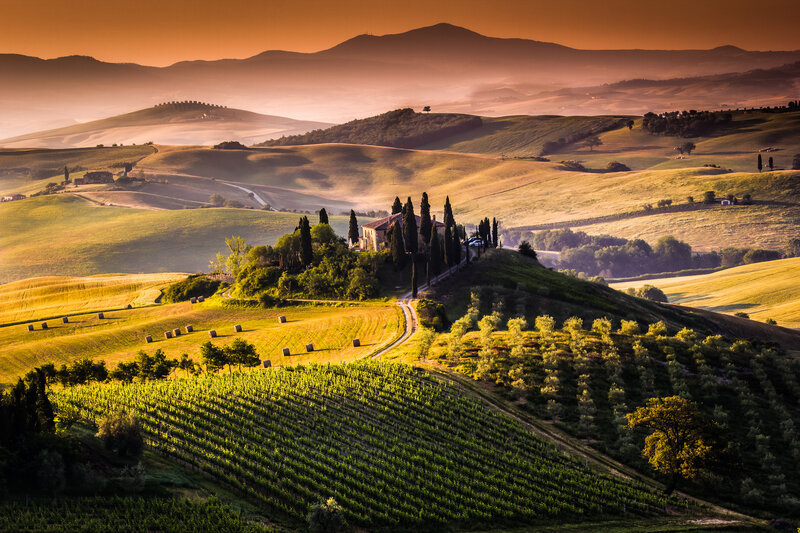 Tuscan Villa on Hill