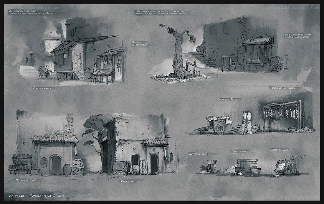 Tuscan Village Concept Art