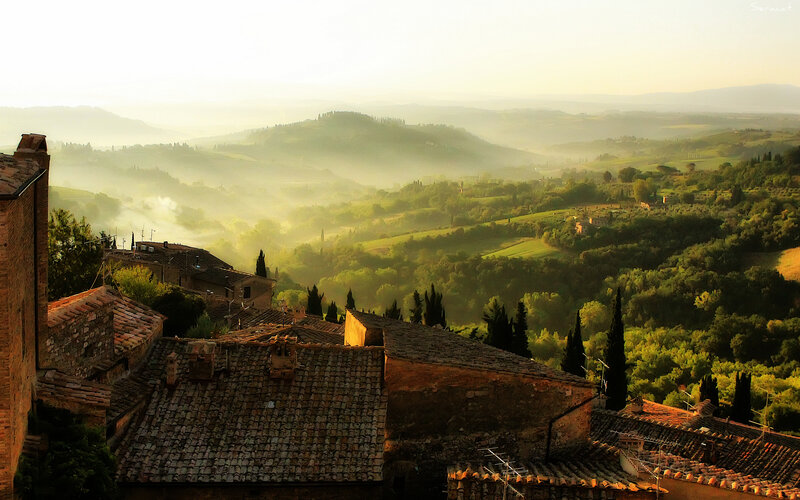 Tuscan Village Rooftops