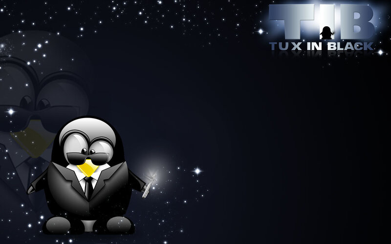 Tux in Black wallpaper