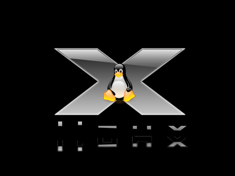 Tux penguin on X logo