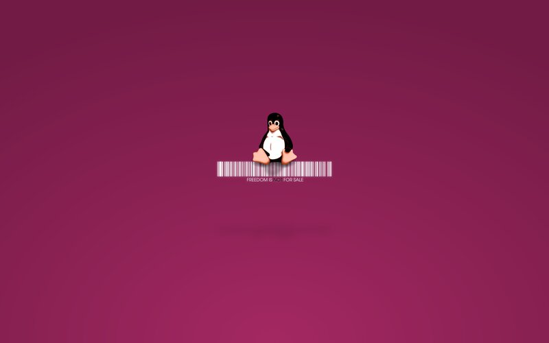 Tux penguin with barcode