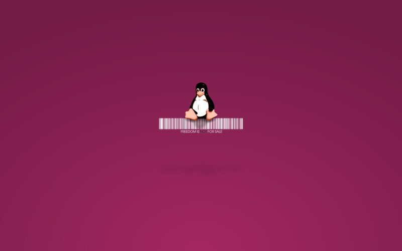 Tux penguin with barcode