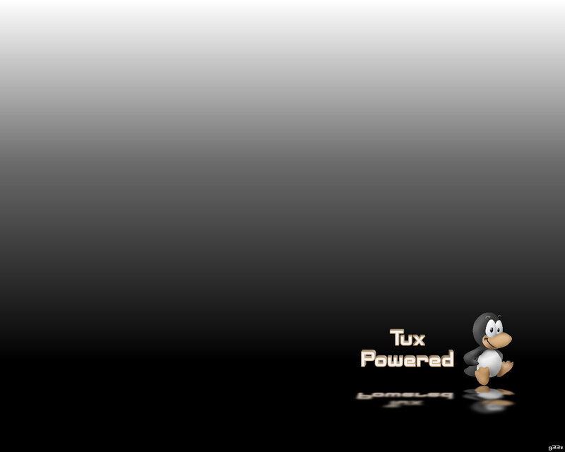 Tux powered desktop background