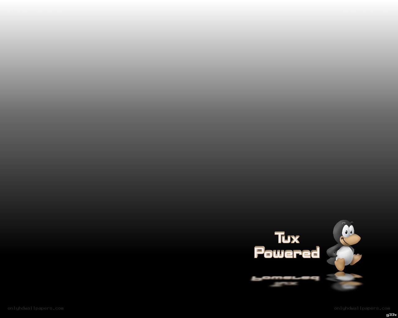 Tux powered desktop background