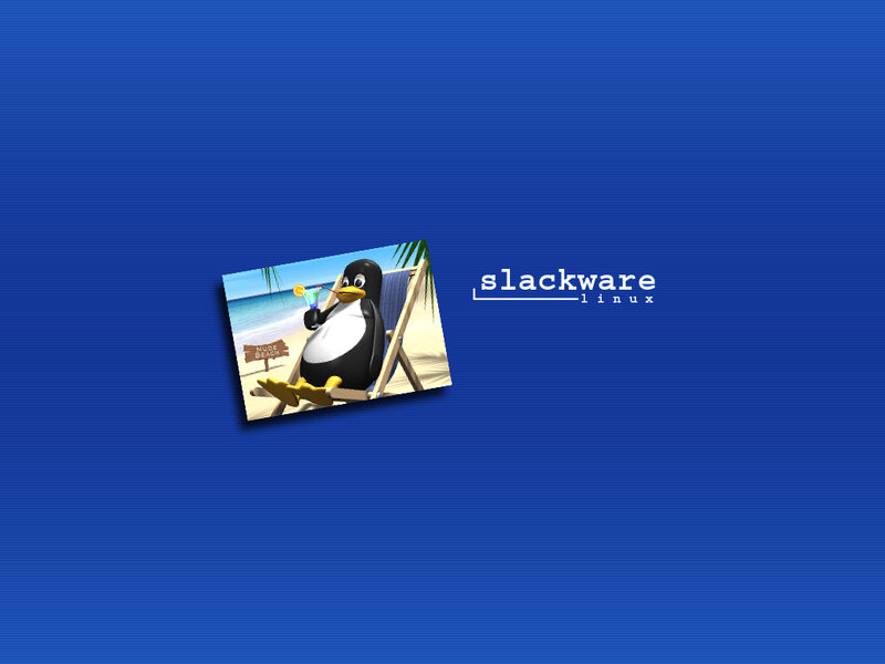 Tux relaxing on a beach