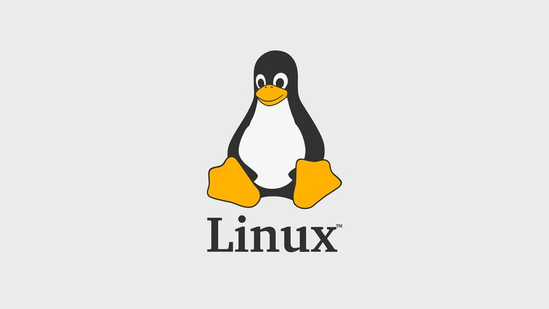 Tux the Penguin — Black, Neutral, Vector Art, Text