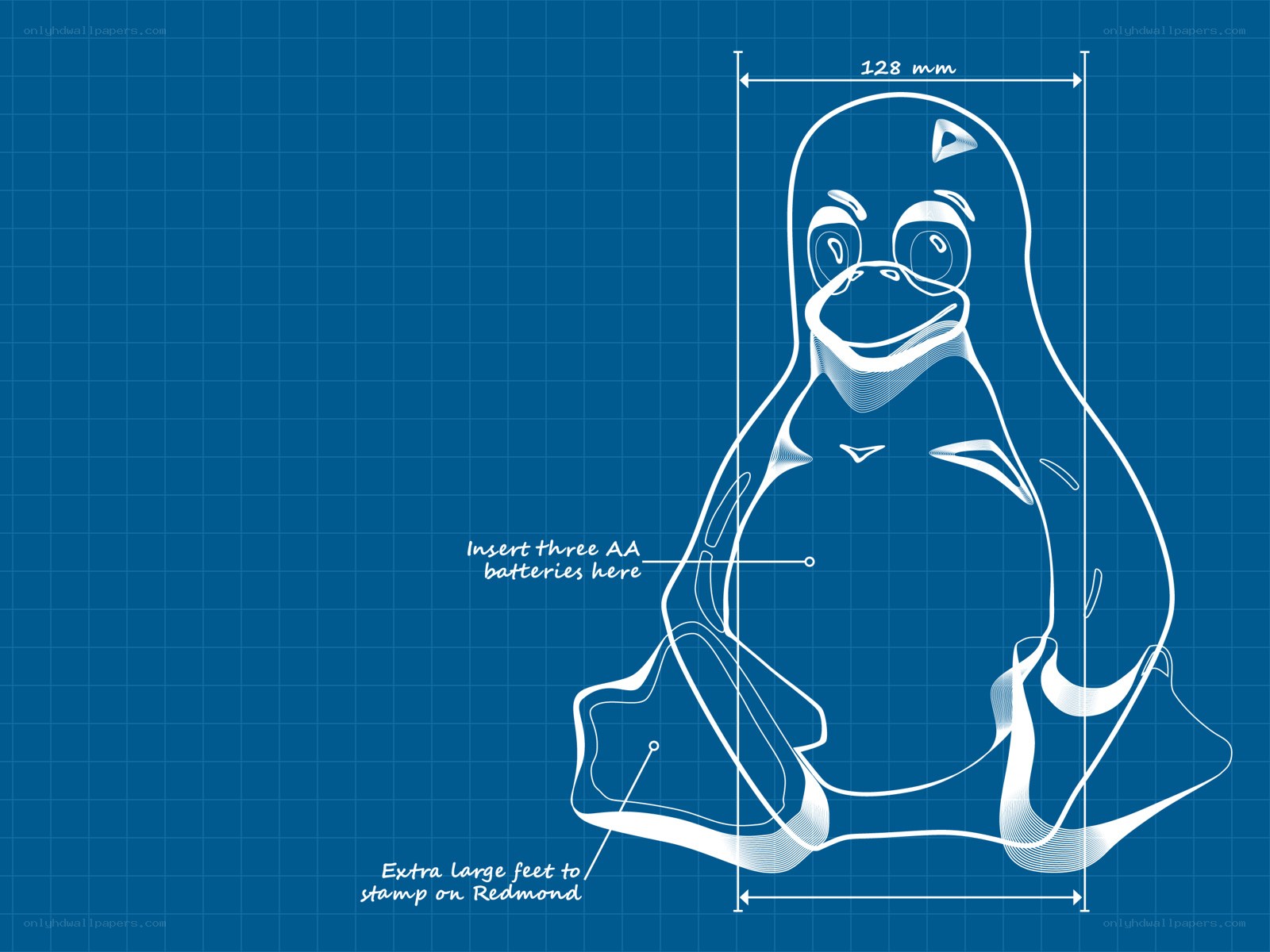 Tux the penguin blueprint