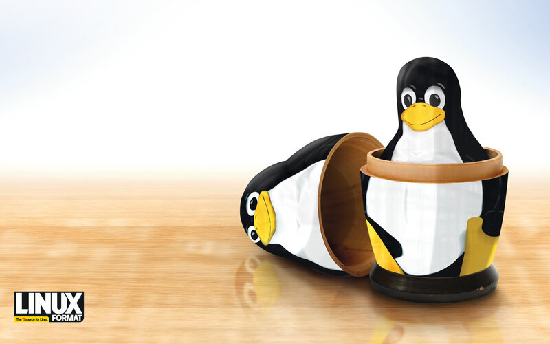 Tux the penguin nesting dolls