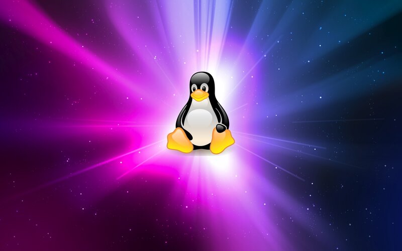 Tux the Penguin — Purple