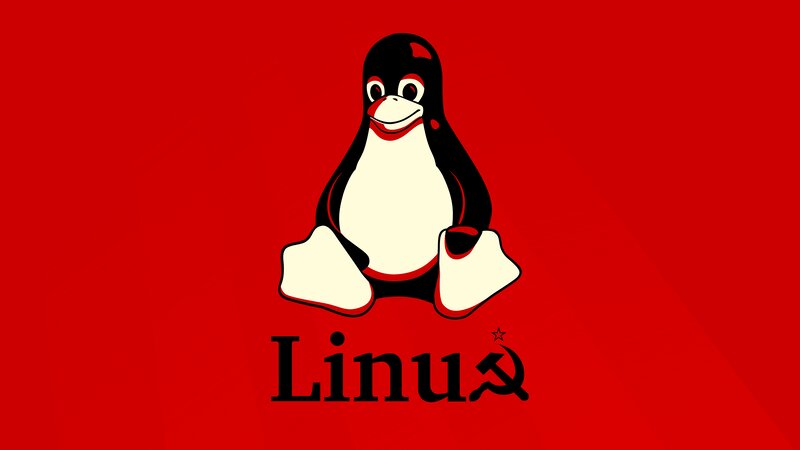 Tux the Penguin — Red, Bold