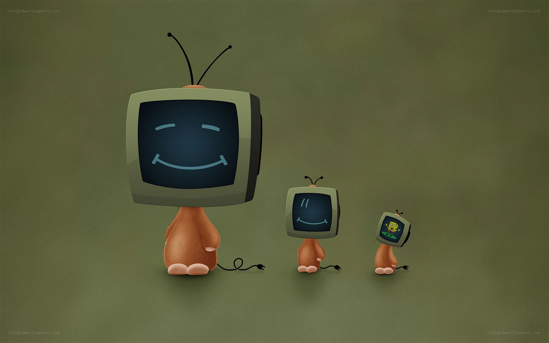 TV characters in a row