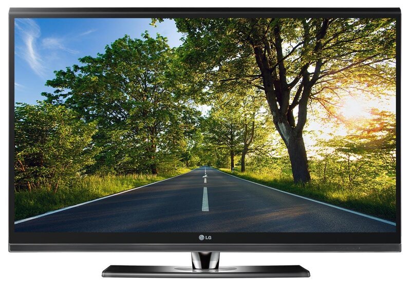 TV displaying a road scene
