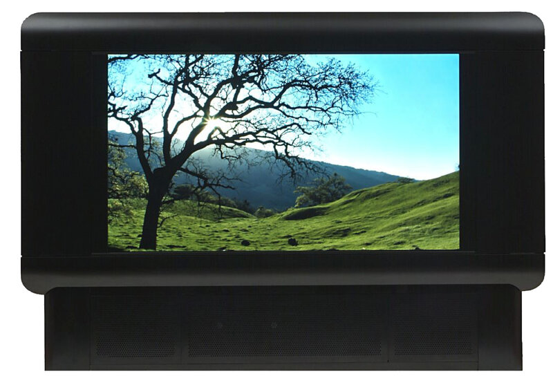 TV displaying landscape scene