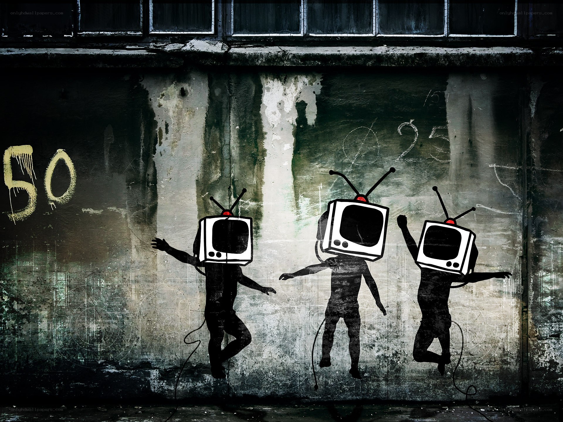 TV Head Graffiti Art