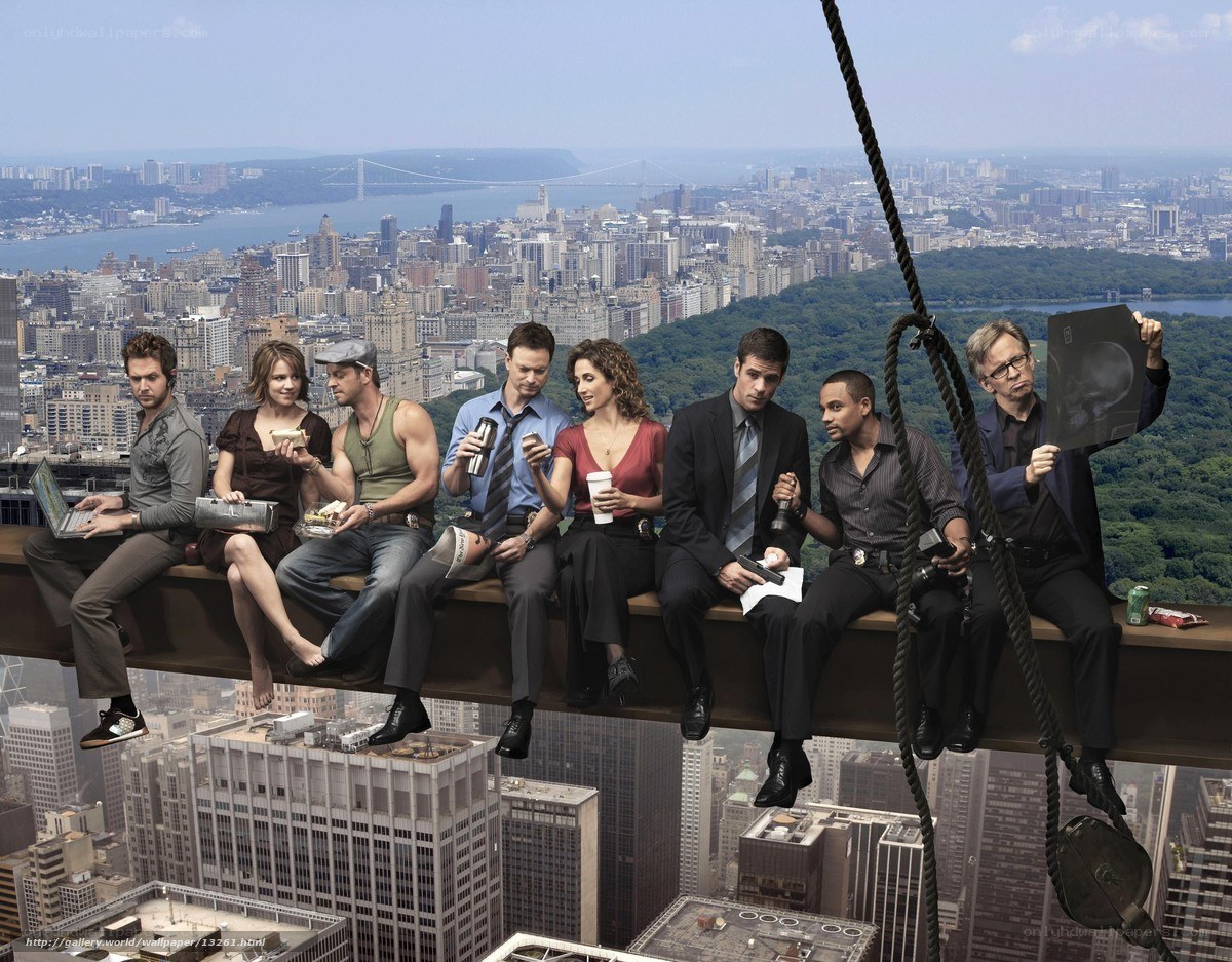 TV show cast on beam