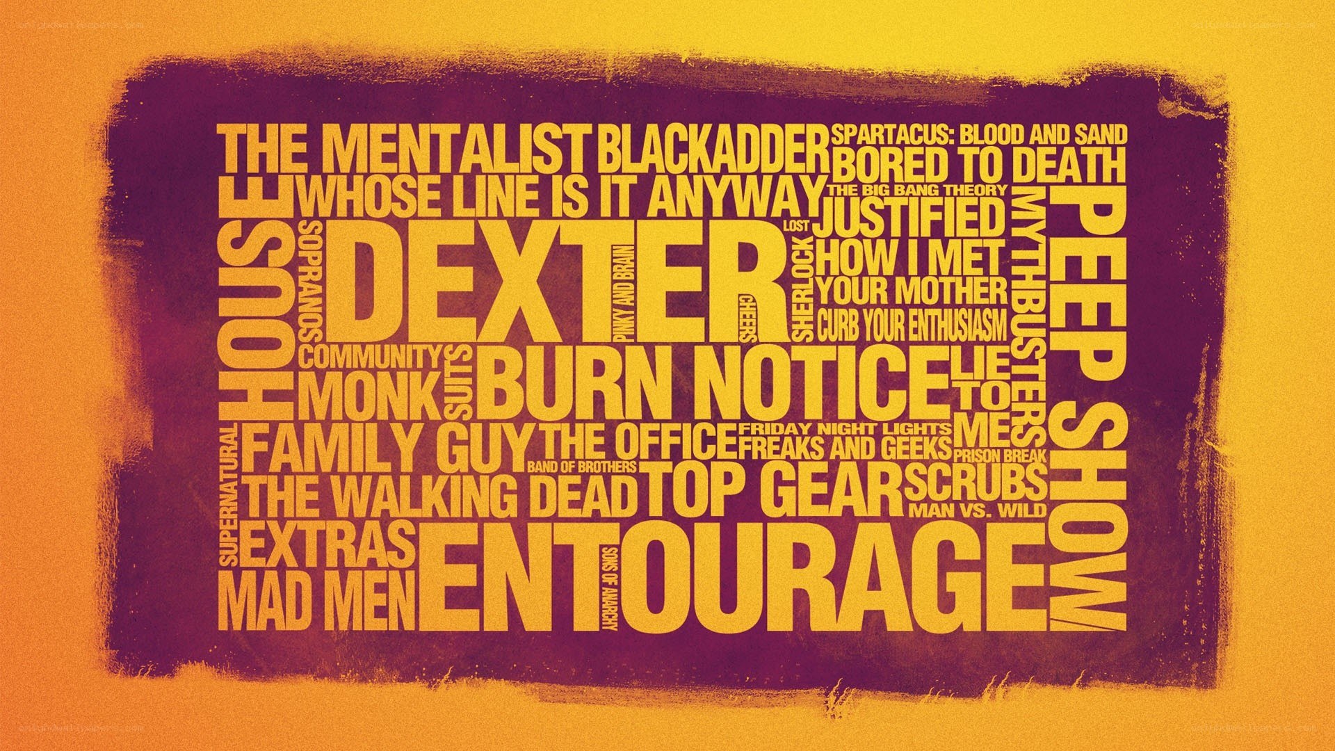 TV show title collage