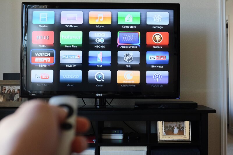 TV streaming app menu
