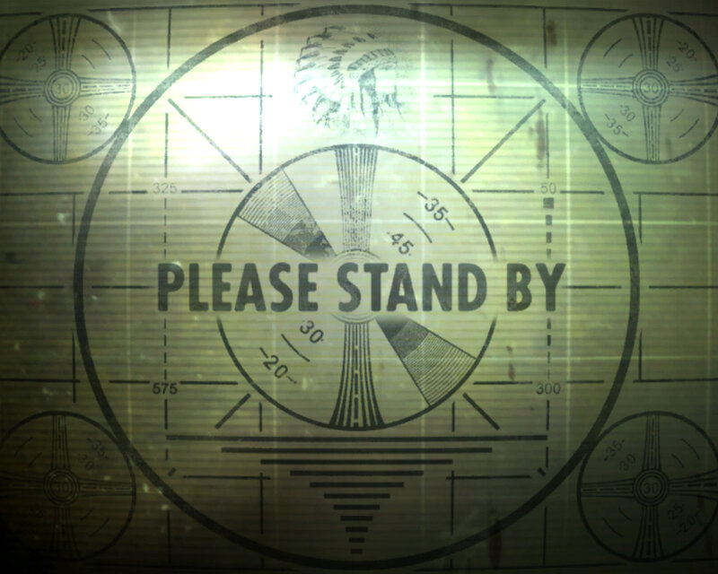 TV test pattern with message