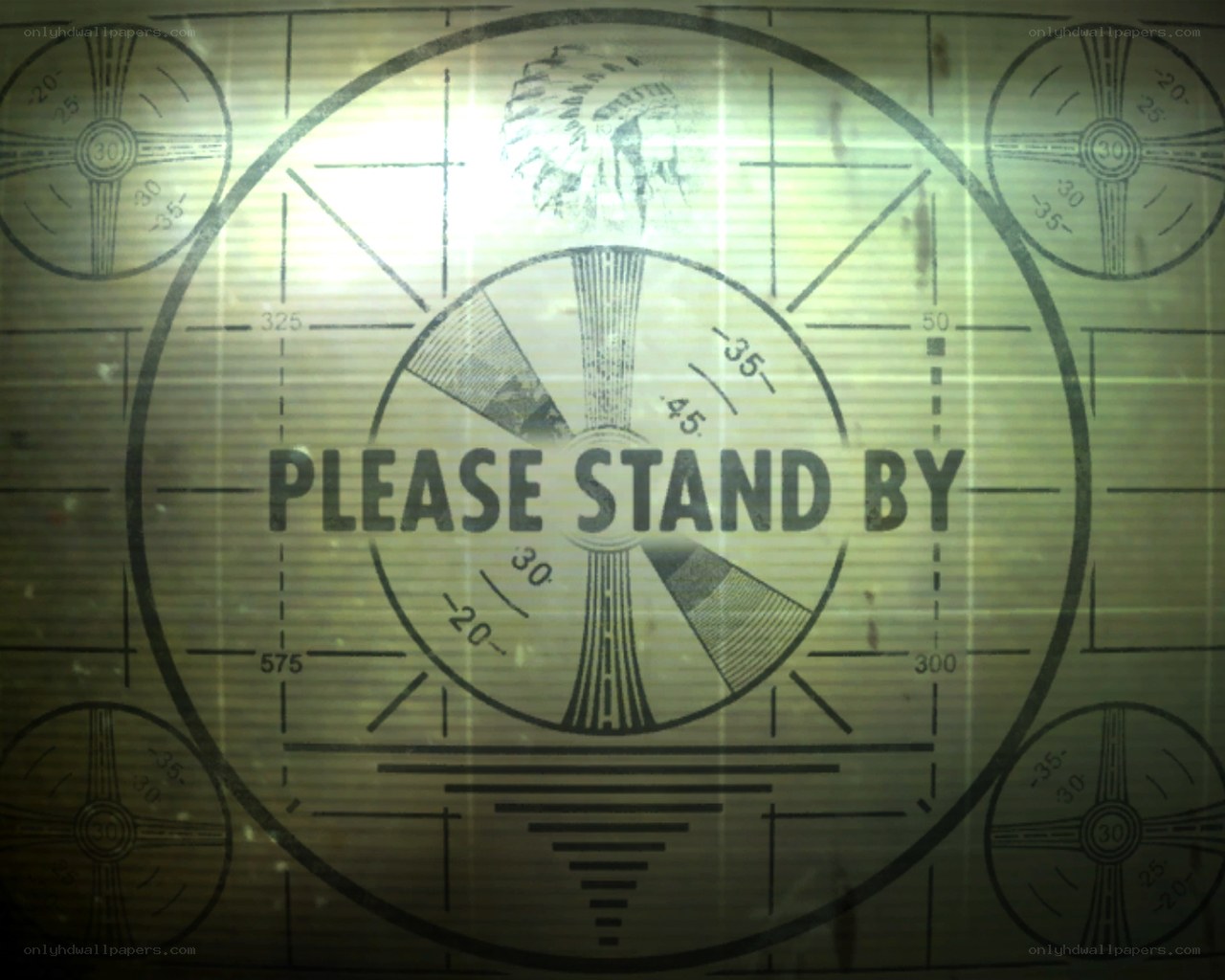 TV test pattern with message
