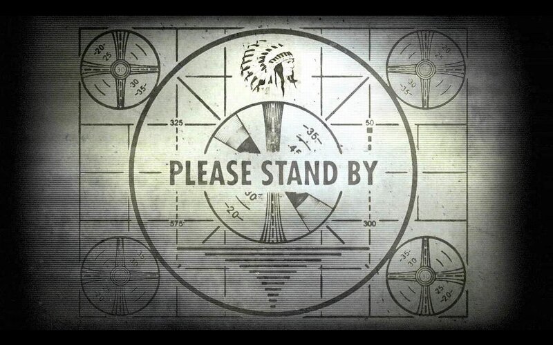 TV test pattern with message