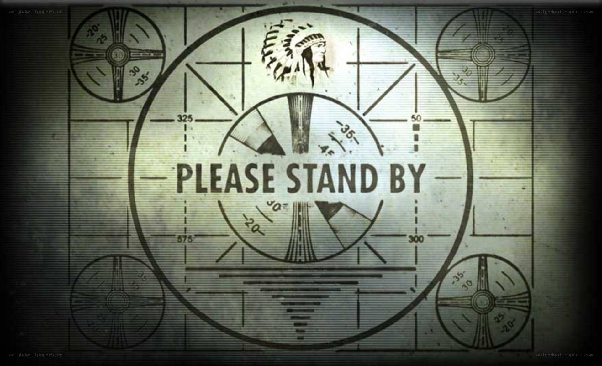 TV test pattern with Native American chief