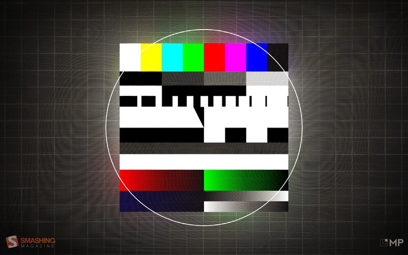 TV test pattern with watermark