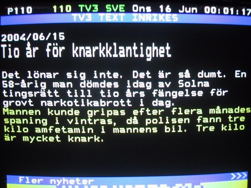 TV text news report