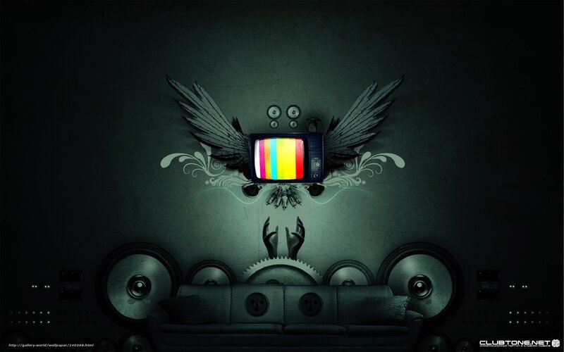 TV with wings and hands